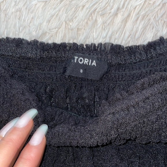 Rouched Puff Mesh Sleeve - Picture 2 of 3